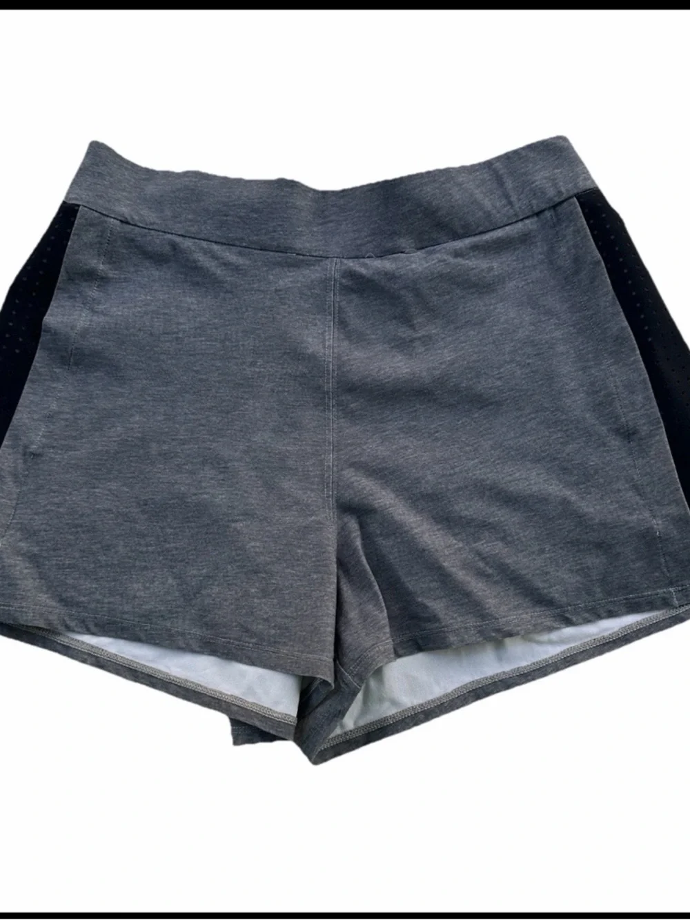 lululemon &go On the Go Shorts Gray Black Size 6 Running Athletic Athleisure